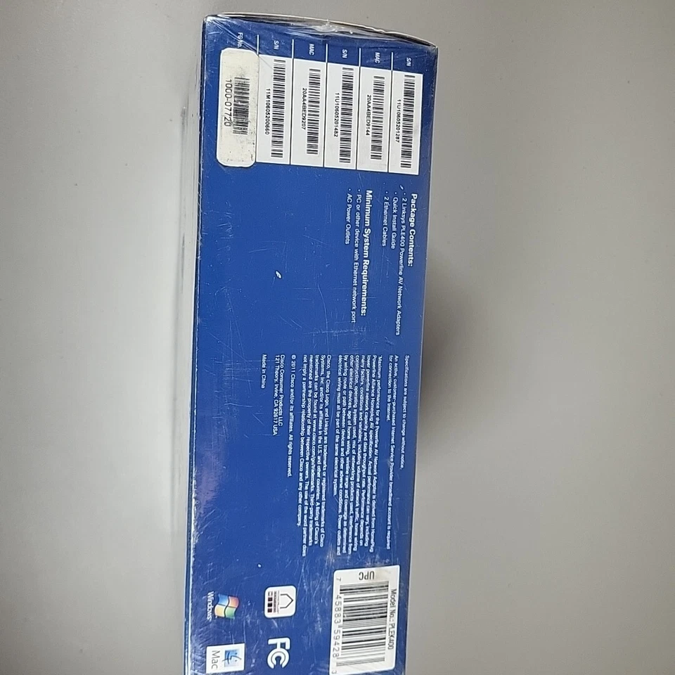 NEW SEALED! Linksys Cisco Powerline 400 Bridge - PLEK400 HomePlug AV (HPAV)   - Image 3 of 4