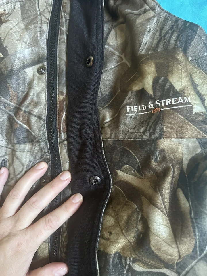 Field & Stream Camo Camouflage Overalls Bibs HydroProof Ultra Sz Youth XL - Image 3 of 4