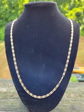 24 In. Gold Finish Link Necklace Extender Lobster Clasp Chain Jewelry Unique NOS
