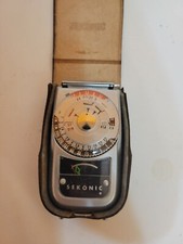 Sekonic Auto-Leader 3 Model L-162 Light Meter Leather Case Vintage Japan
