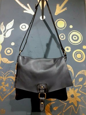 Borsa Tracolla postina Bag colore Marrone Testa di Moro Brown vera pelle  morbida | eBay