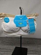 Hanes XS Pullover Bra 2-Pack Women's ComfortFlex Fit Bandinj With Foam X741 NWT