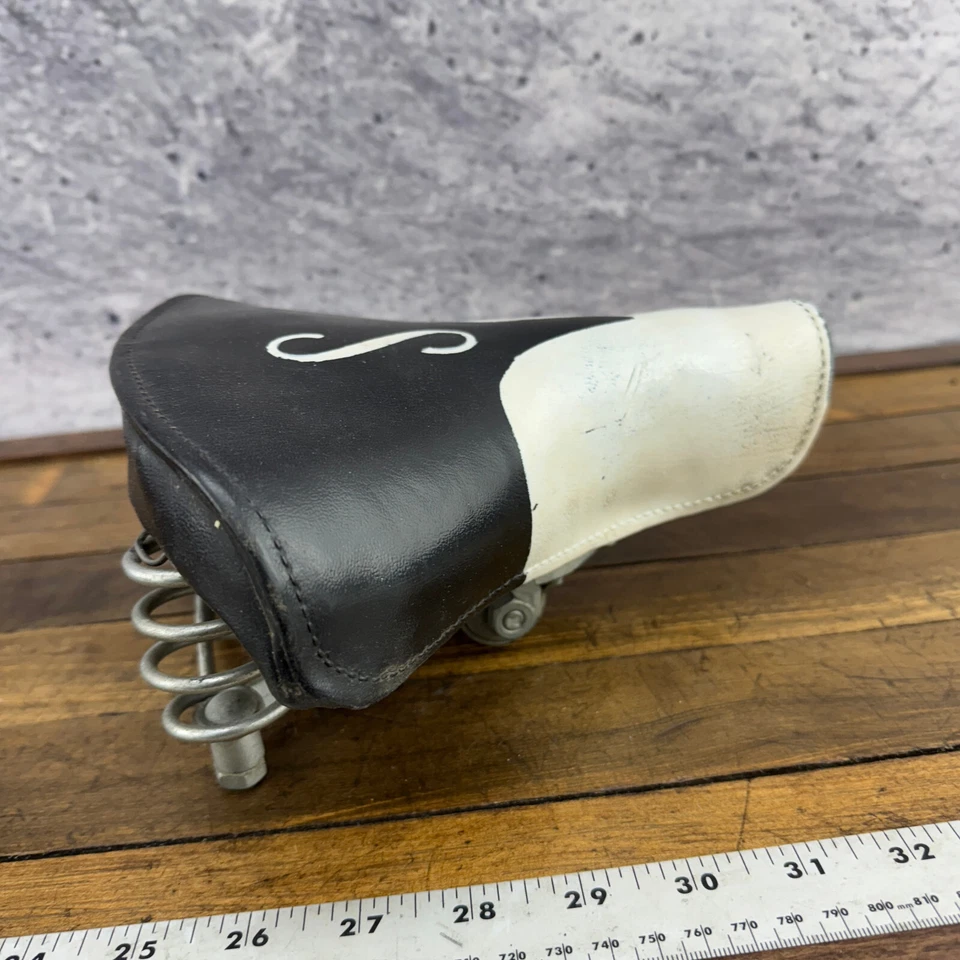 Silla de montar Schwinn S Seat negra Springer 11 de colección riel plano Mesinger Foto 3 de 4