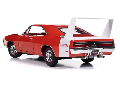 AutoWorld 1:18 Scale - 1969 Dodge Charger Daytona Red AMM1324 | eBay