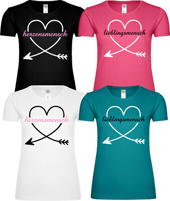 Freundinnen TShirt Shirt für Lieblingsmensch Herzensmensch Freunde Liebe Herz