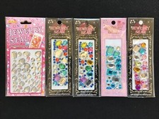 Rhinestone Stickers Set Of 5 pack Colorful Self Adhesive DIY Gemstones St-126