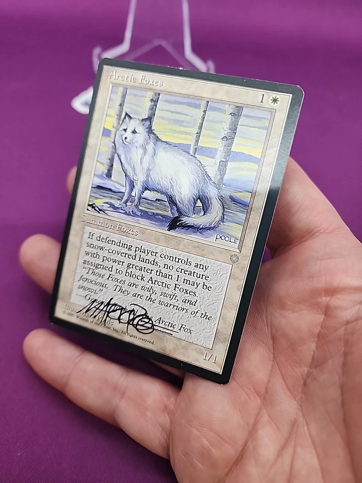 MTG Arctic Fox Signed Mark Poole Ice Age Vintage Signature 90's Magic *CCGHouse* - Image 4 of 4