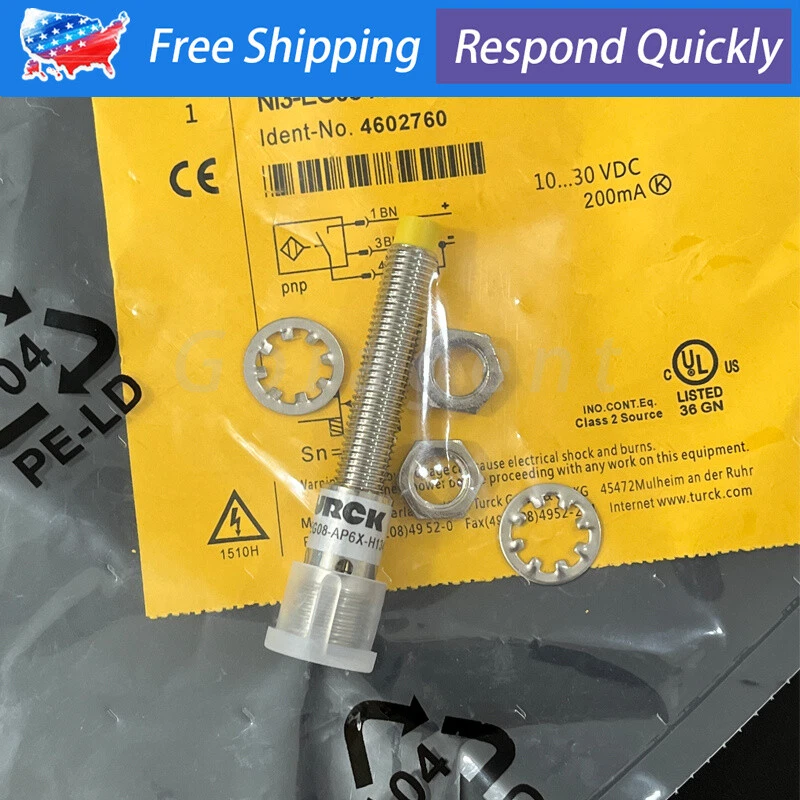 10-30VDC Proximity Switch Sensor For TURCK Ni3-EG08-AP6X-H1341 Ni3EG08AP6XH1341 - Image 4 of 4