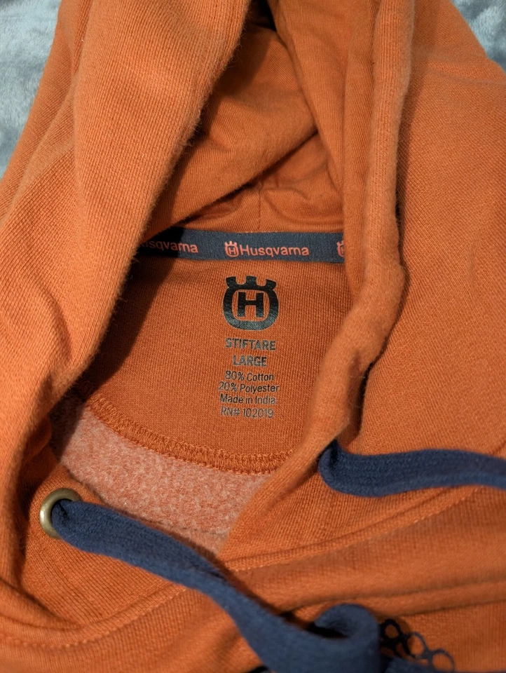 Husqvarna Stiftare dunkeloranger Hoodie - Herren Größe Large (L) (passt wie Medium - Bild 2 von 2