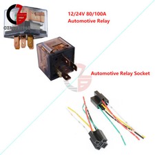 Automotive Relay 12V/24V 80A/100A 5Pin SPDT Car Control Device Car Relay Socket