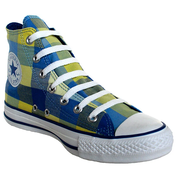 Converse Chucks EU 38  5,5 Blau Gelb Plaid Kariert CHUCK TAYLOR ALL STAR 108679 - Bild 2 von 2