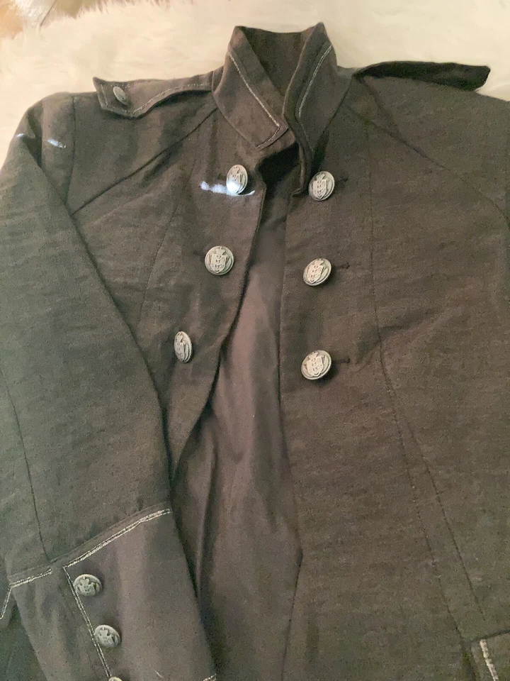 Zara Linen Military Style Blazer Jacket S (Rare) - Image 3 of 4