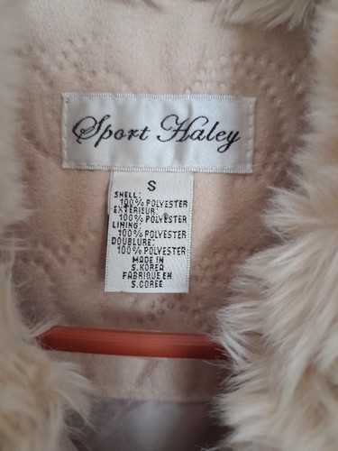 Sport Haley Womens Beige Vest Zip Up With Faux Fur. Size S. B52 - Picture 3 of 5