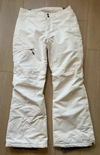 Columbia womens size L Bugaboo Omni-tech white snow pants zip pockets lined