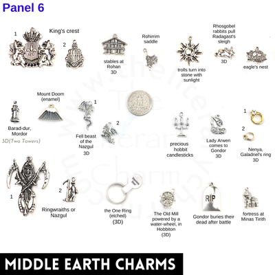 LORD of the RINGS Hobbit Charms Tolkien Fantasy Gifts | eBay