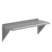 14" x 36" Metal Shelf | NSF Stainless Steel Wall Mount Floating Shelving 