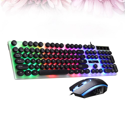 USB -Computerkabeltastatur komfortable Hintergrundbeleuchtung Tastatur (schwarz) - Afbeelding 7 van 11