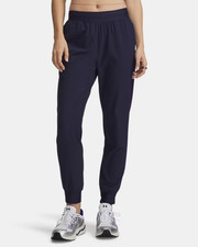 NEW Women's Under Armour Rival High Rise Woven Tapered Pants Blue Size Small