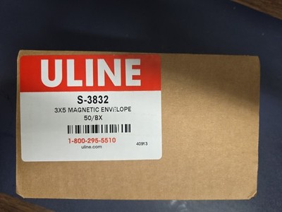 Uline S-6381 Magnetic Vinyl Envelope 5'' x 3'' (Box of 50)