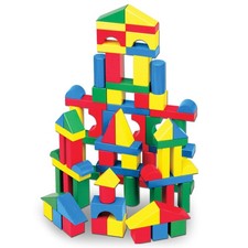 Melissa  Doug Wooden Building Blocks, 100Piece Set of Sorting  Stacking Toy...