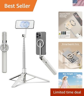 68  Magnetic Selfie Stick Tripod: Lightweight, 360° Rotatable for iPhone/Android