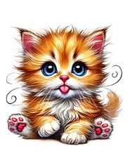 Wall sticker Crazy Cat Wall sticker 18X18 cm Large