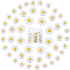 50 Pcs Flatback Resin Daisy Flowers Daisy Flower Epoxy Beads Charms Mini Decorat