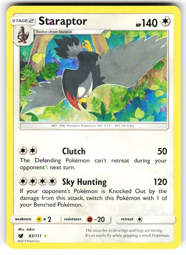Staraptor 83/111 Crimson Invasion Rare Pokemon TCG Near Mint