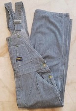 VTG OshKosh Bgosh Adult Overalls Striped Railroad Vestbak 36x29 Union Made USA