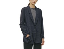 Free People Slouchy Oversized Blazer Jacket Navy Women's Size S