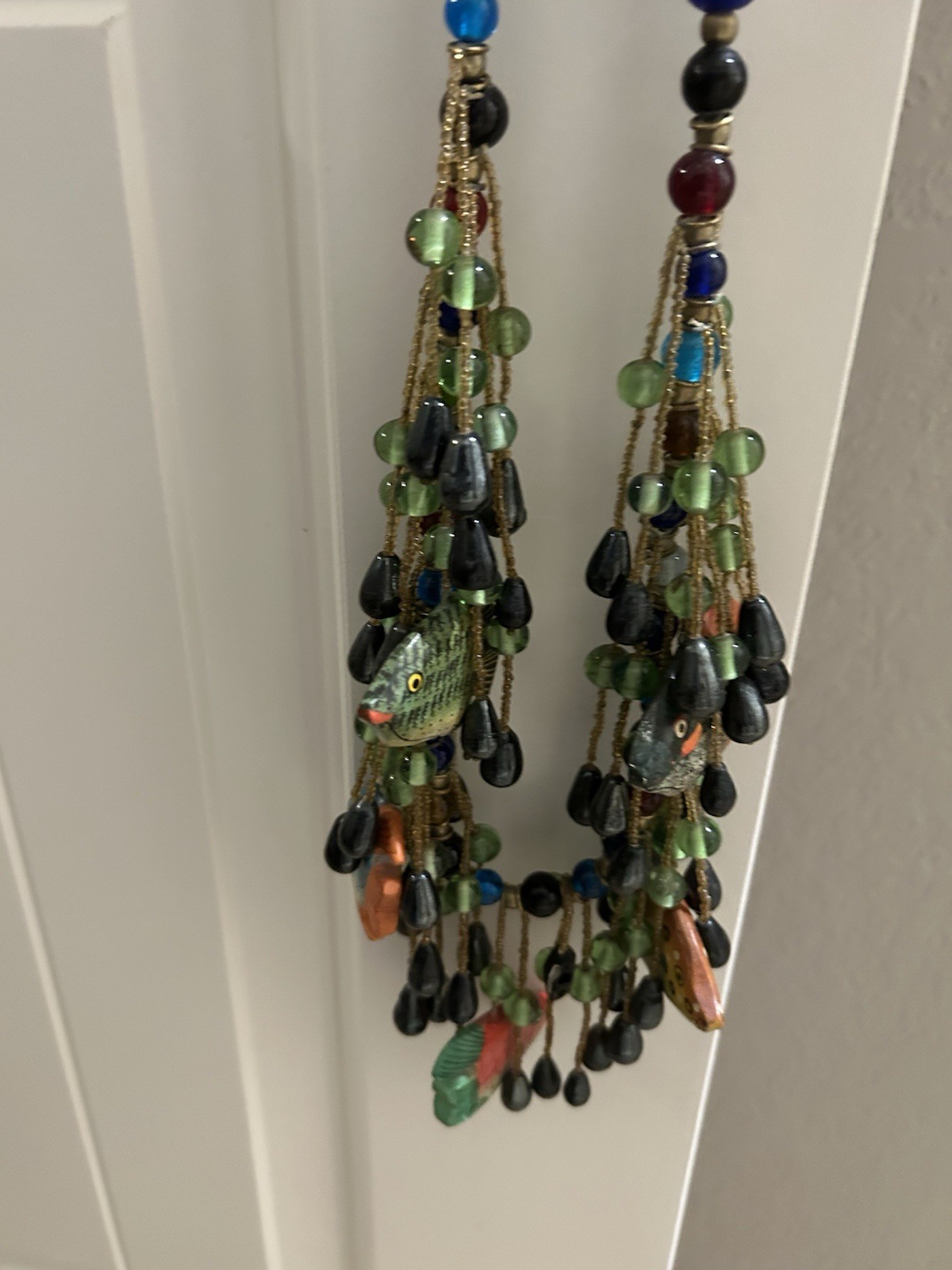 Handcrafted Statement Piece Necklace Multicolor G… - image 2