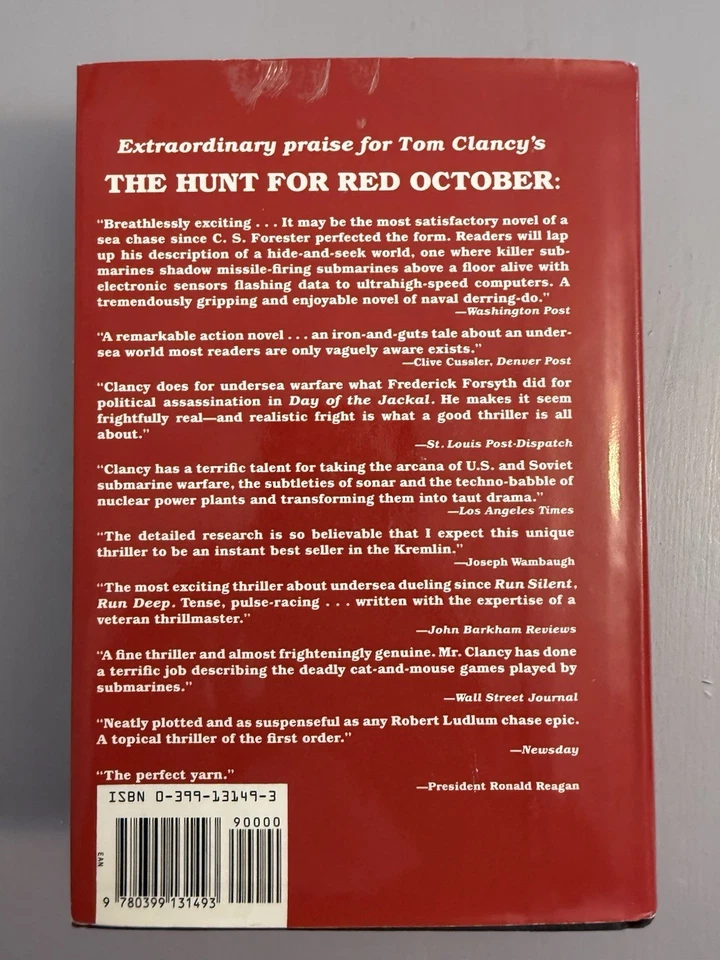 Red Storm Rising Tom Clancy Signed 1st Edition Hard Cover Dust Jacket 1986 Foto 2 de 4