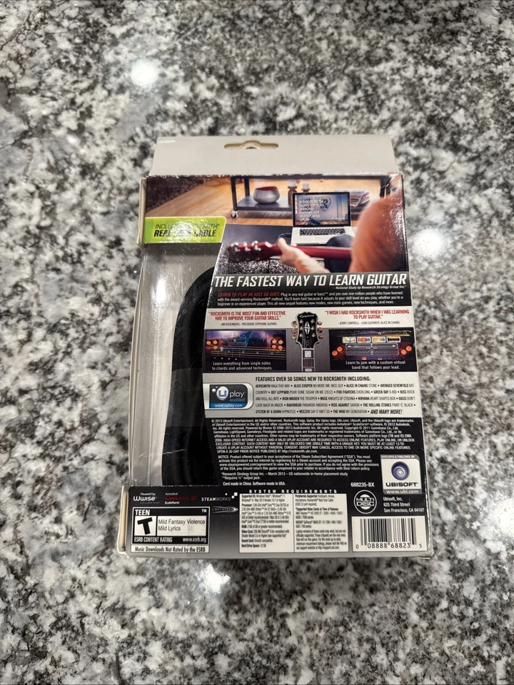 Rocksmith 2014 Edition PC Video Game with Cable Brand NEW Sealed WIN MAC DVD - Image 2 of 4