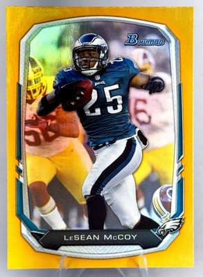 2013 Bowman LeSean McCoy #35 Orange Refractor /50 Philadelphia Eagles