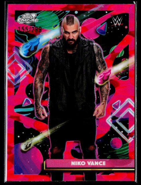 2026 Topps Chrome Cosmic WWE #174 Niko Vance Magenta Refractor /299