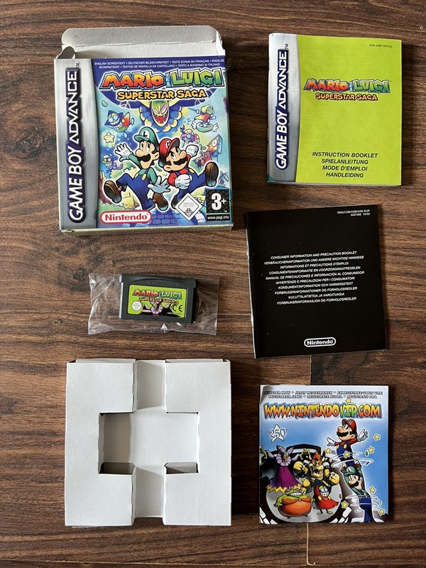 Mario & Luigi Superstar Saga - Game Boy Advance GBA - CIB Complete - UK PAL Rare