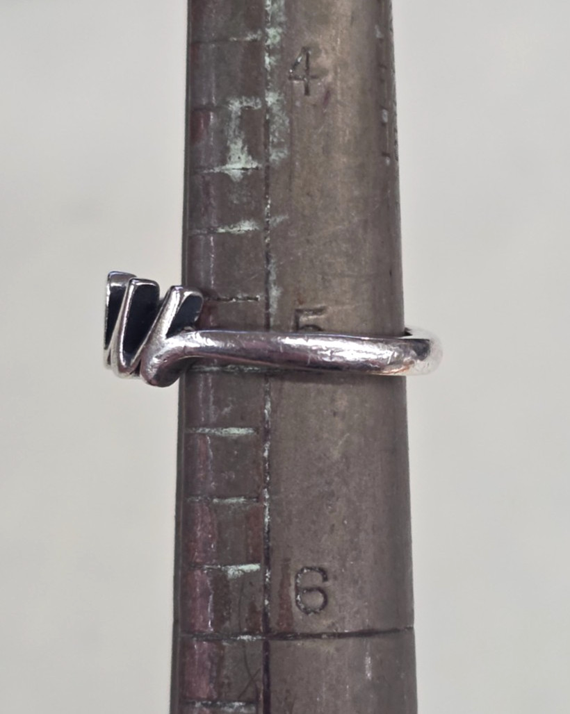 JAMES AVERY STERLING SILVER SCRIPT INITIAL "M" RI… - image 3