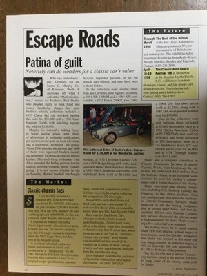 AW 417 Article Escape Roads Notoriety can do wonders for a classic car's value