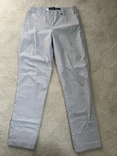 ROBELL 'BELLA 09' PALE GREY PULL ON STRECH  3/4 TROUSERS SIZE 8