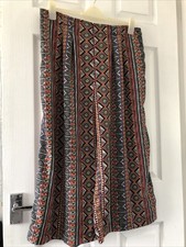 LADIES - Patterned Elastic Waist Cropped Trousers - ATMOSPHERE - Size 16 - BX101