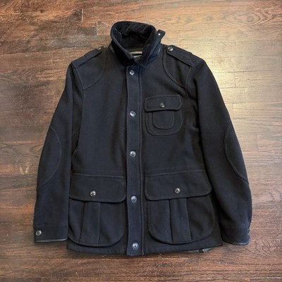 Vintage Polo Ralph Lauren Wool Hunting Jacket M65 Black Lined Sz Small
