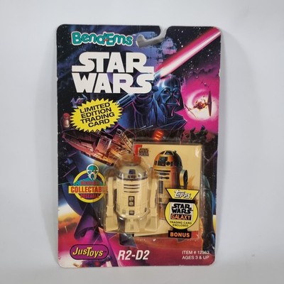 STAR WARS Bend-Ems JusToys R2-D2 + Topps Trading Card - 1993 - 12 Back