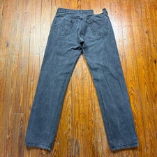 Vintage Levis 501 Jeans Mens Size 32x33 Black Yarn Dyed Button Fly 90s