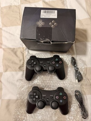 2 Pack Wireless Bluetooth Controllers Gamepad for Sony PlayStation 3 PS3 Black 