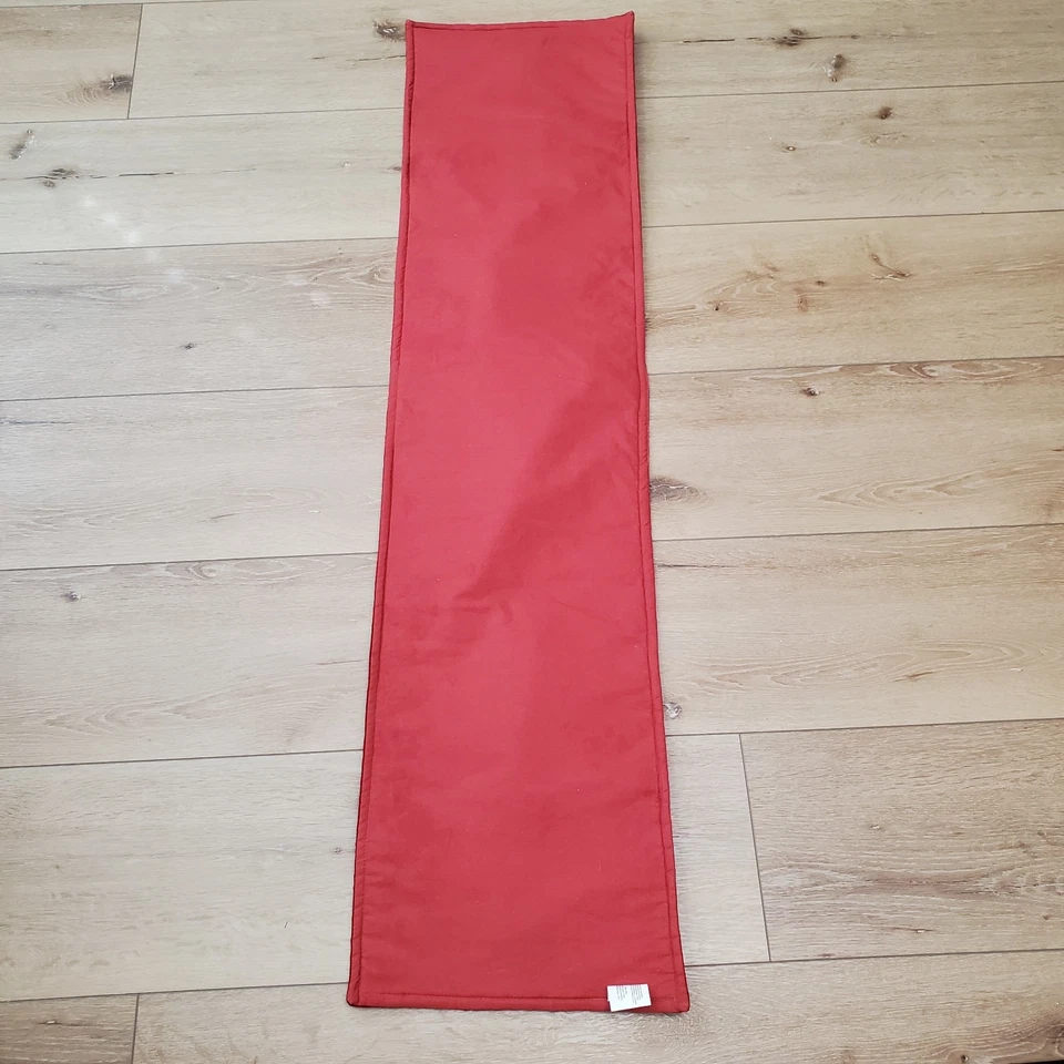 Fall Themed Table Runner Featuring Pumpkins & Leaves 52 x 13 Red Tan Cottagecore - Image 2 of 4