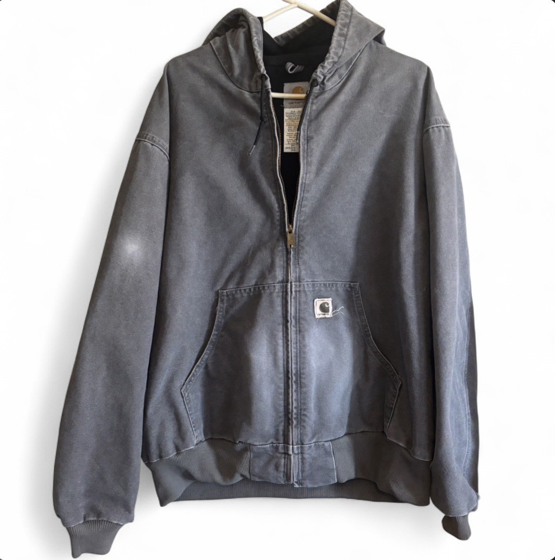 Carhartt Men’s Grey J160 MTL XXL Hooded Jacket Full Zip