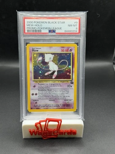 2000 Pokemon Black Star Promo Mew Holo #9 League Promo PSA 8 Vintage Card