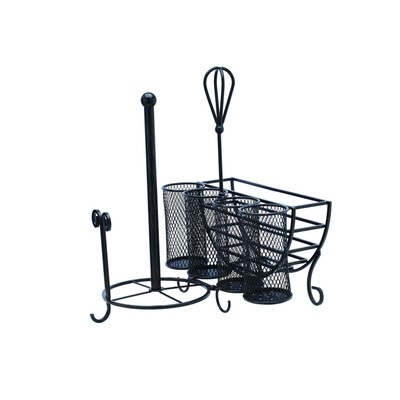 Gourmet Basics by Mikasa Avilla Picnic Plate Napkin and Flatware Storage Caddy