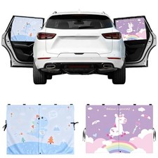 2 Pack Magnetic Car Window Shade for Baby, Back Seat, Easy Installation 