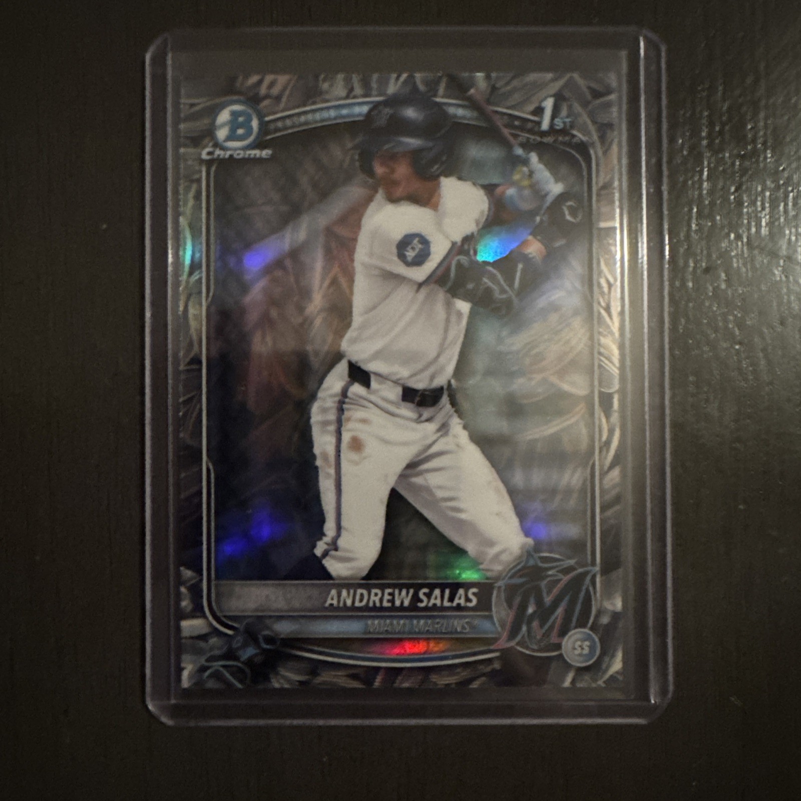 ANDREW SALAS 2025 1ST BOWMAN CHROME SUNFLOWER SEEDS REFRACTOR CARD SSP SNACK